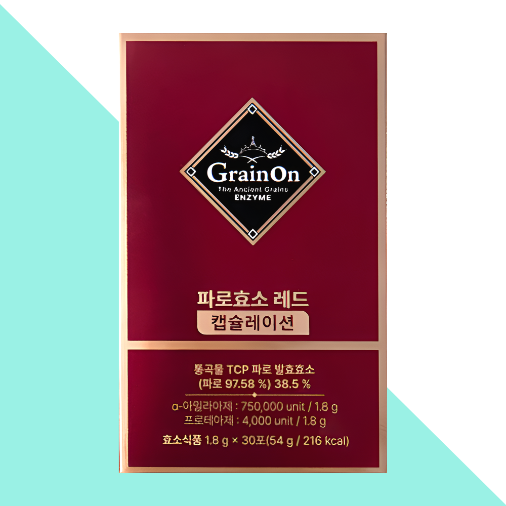 그레인온 파로효소 레드 캡슐레이션 소화효소 팥맛 30포X1개