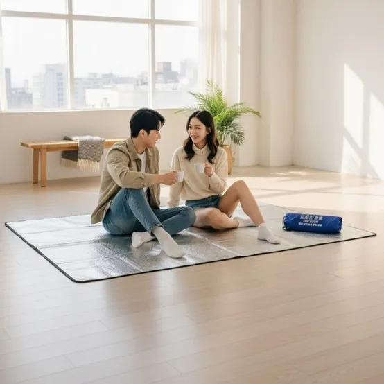 특대형 은박 매트 200x200 캠핑 피크닉 방수 돗자리 3단 구조