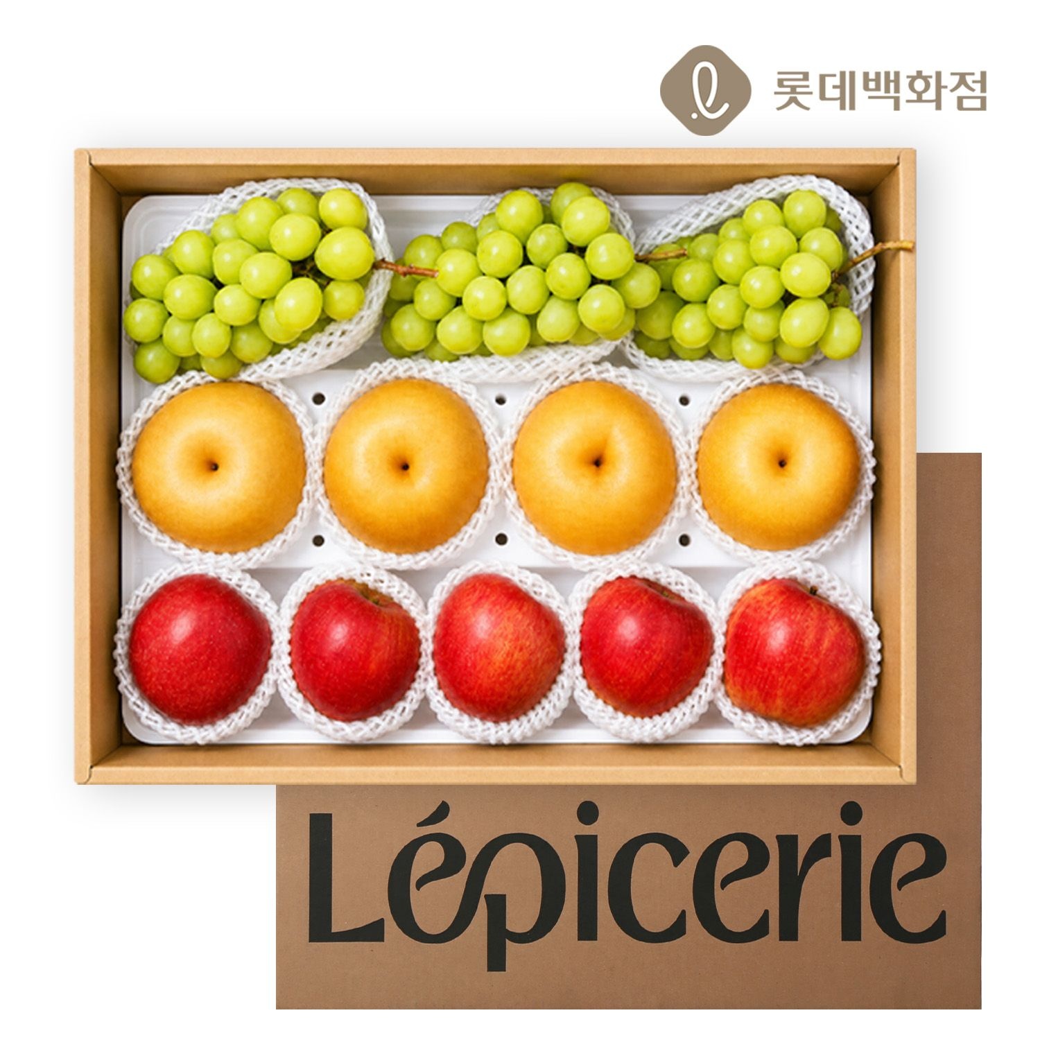 [롯데백화점] 일품채 레피세리 사과 배 샤인 제작 세트(5.4kg/샤인3,배4,사과5)