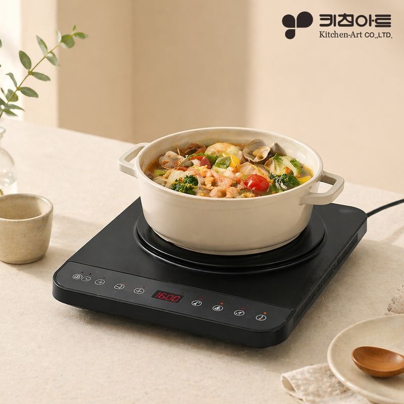 키친아트 [eTVws] 키친아트 1구 인덕션 KI-5005B 이동식 전기렌지[35923732]