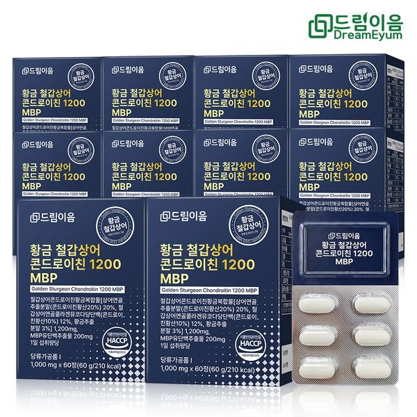드림이음 황금 철갑상어 콘드로이친 1200 MBP 6형 철갑상어연골 10개월분