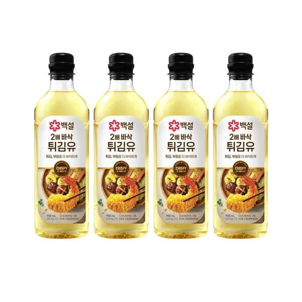 CJ제일제당 [CJ제일제당] 백설 2배 바삭 튀김유 900ml x4개
