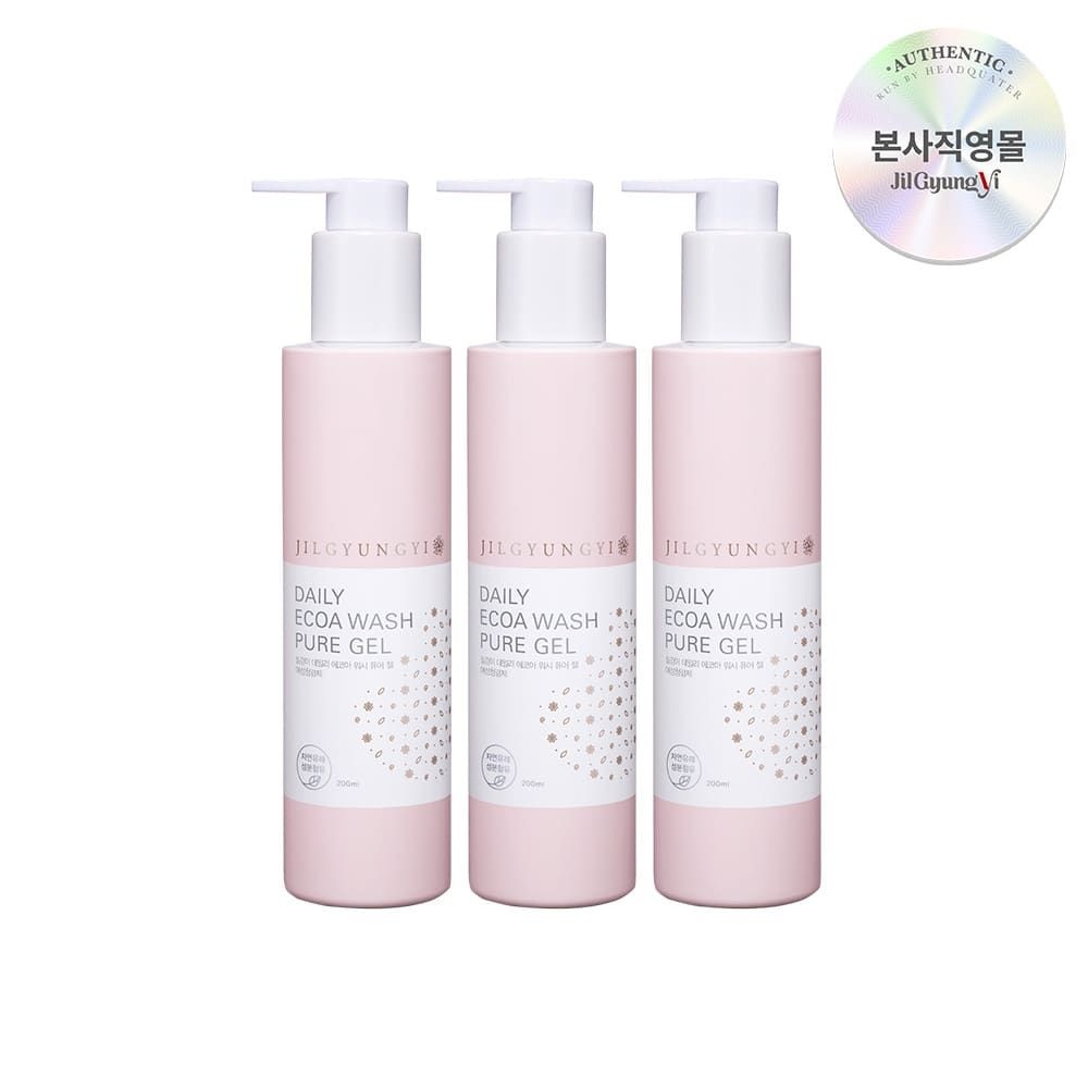 질경이 (현대Hmall) [질경이] 순한 여성청결제 데일리 에코아 워시 퓨어젤 200ml x3개