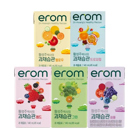 이롬 황성주박사의 과채습관 과채음료 48팩 골라담기 트로피컬/그린/퍼플/레드/옐로우
