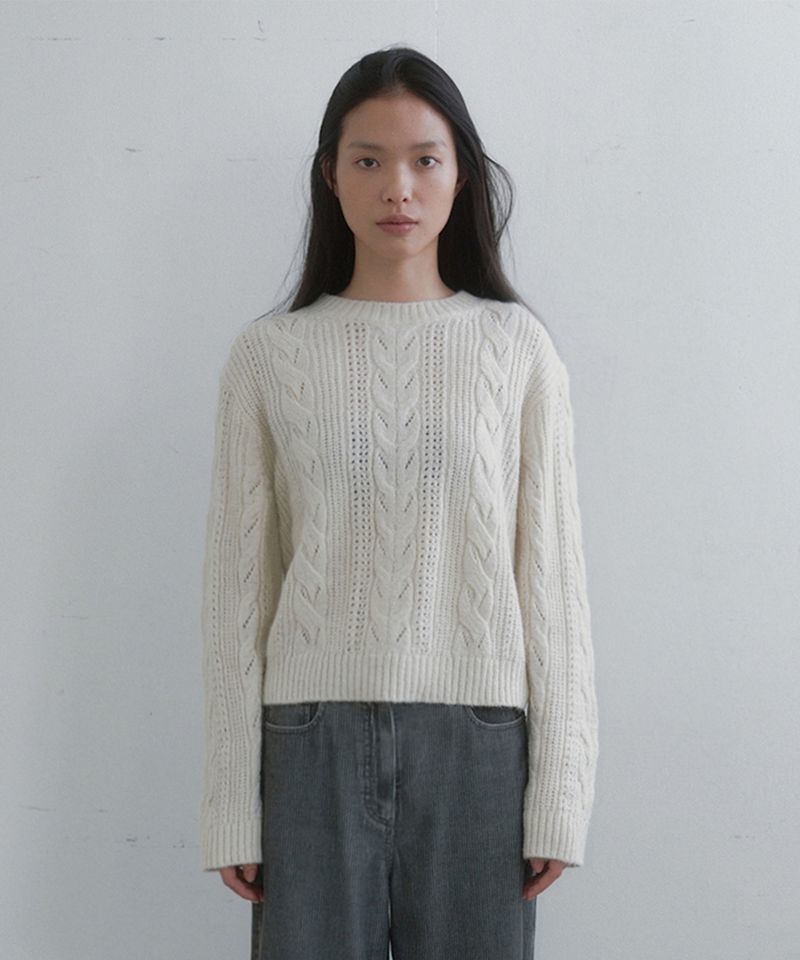 MONOCHROME cable pullover ivory M244KT10IVF 3606657