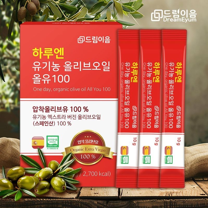 드림이음 하루엔 엑스트라버진 피쿠알 유기농 올리브오일 스틱 10g x 30포 1박스