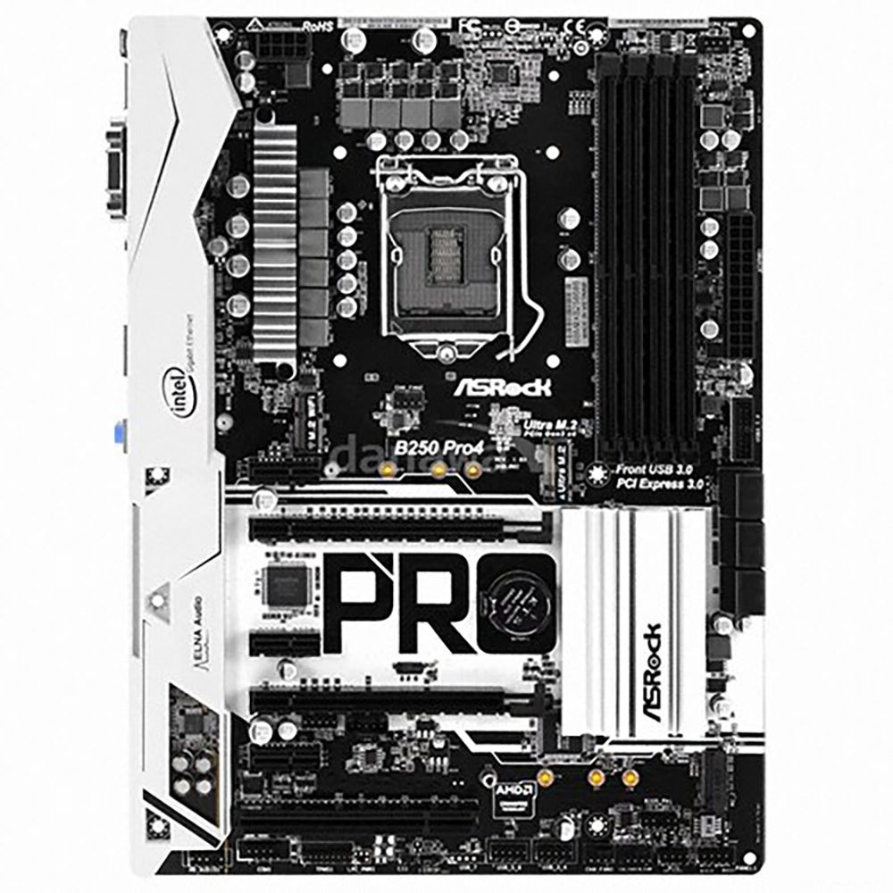 ASRock B250 PRO4 ATX 1151 소켓 6세대 7세대 메인보드 백패널 포함