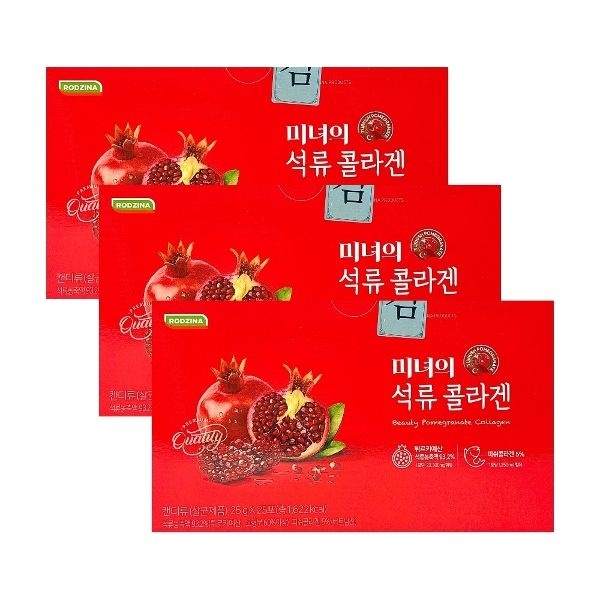로지나 미녀의 석류콜라겐 25g x 25포 3개 - WAO -