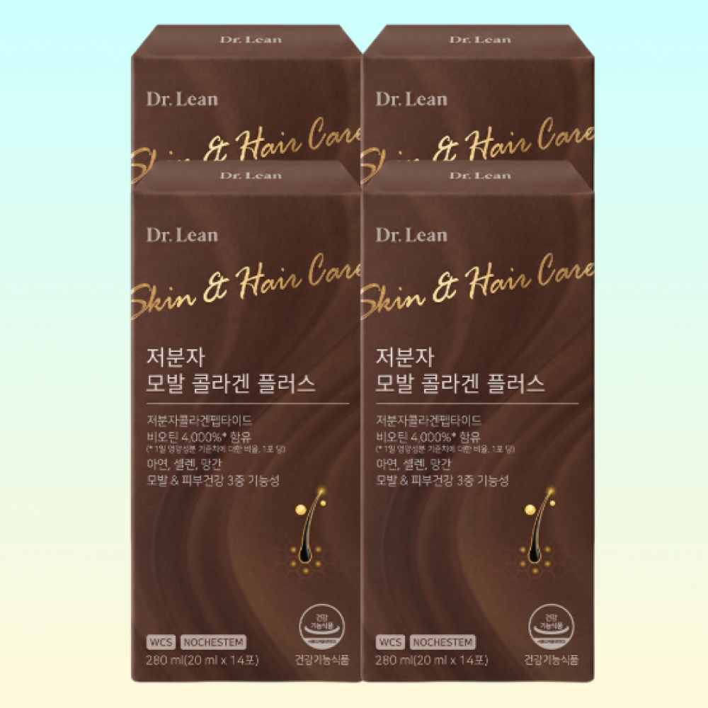 닥터린 저분자 모발 콜라겐 플러스 저분자콜라겐펩타이드 14포 4개 이너뷰티 모발영양 뷰티케어