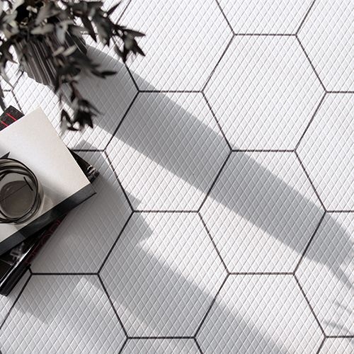 데코뷰 모던 헥사곤 양면쿠션 거실매트 XL
