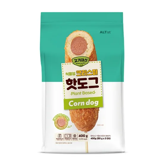 고기대신 식물성 크리스피 핫도그 (400G)