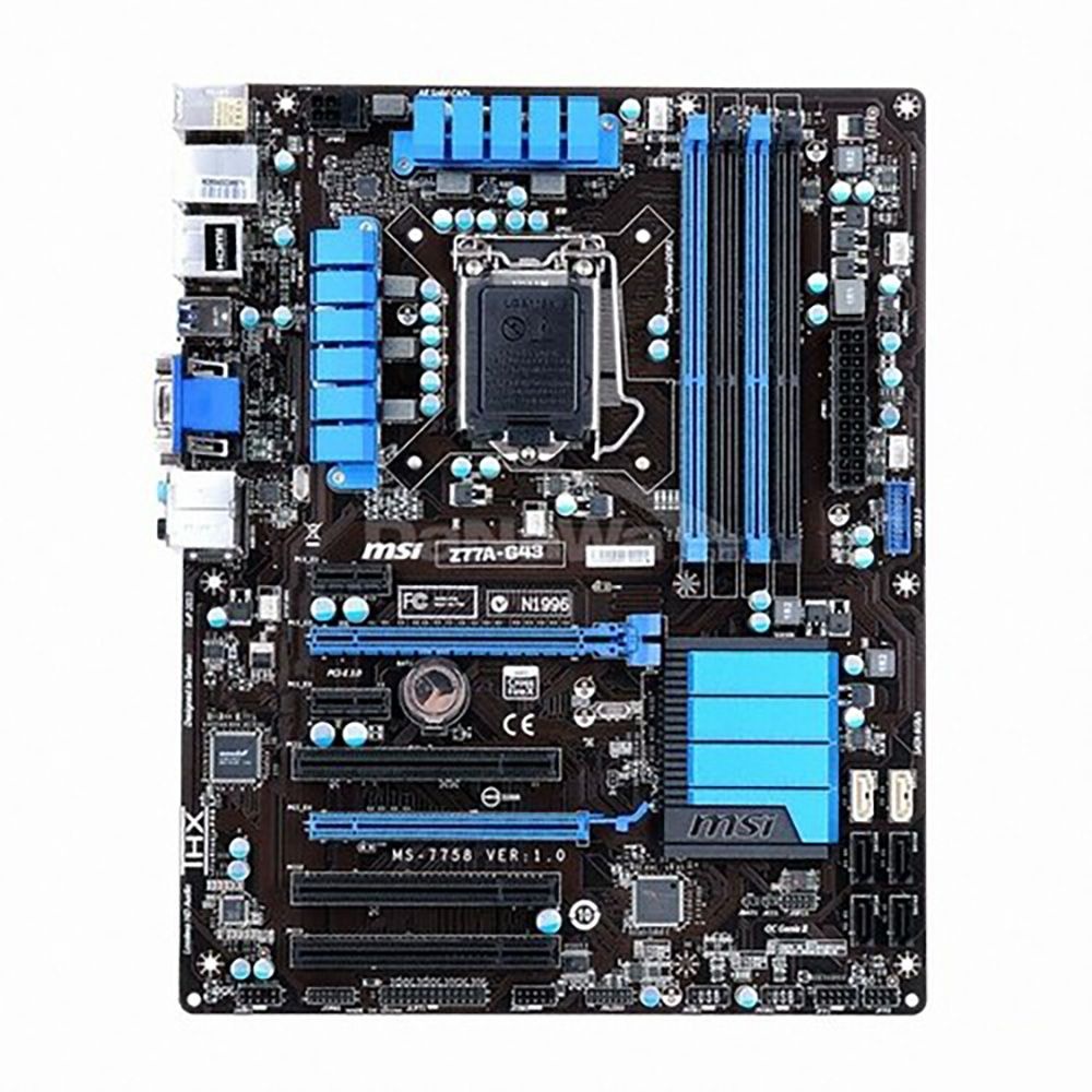 MSI Z77A-G43 GEN3 ATX 1155 소켓 2세대 3세대 메인보드 백패널 포함