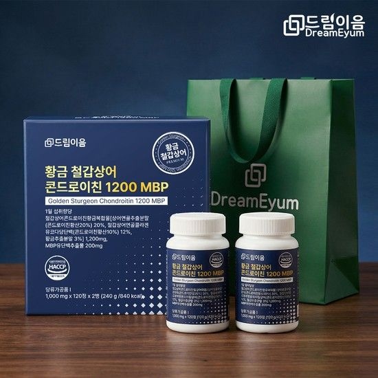 [쇼핑백포함]황금 철갑상어 콘드로이친 1200 MBP 6형 철갑상어연골 선물세트 1세트 4개월분