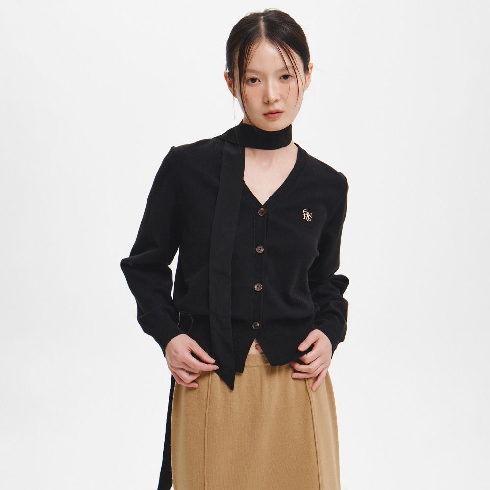 WOMAN GNRL 에센셜 가디건 [BLACK] / GF7LKC503