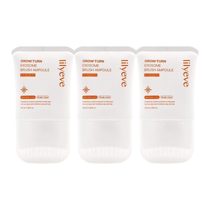 릴리이브 그로우턴 엑소좀 브러쉬 앰플 100ml 3개 탈모 두피 케어