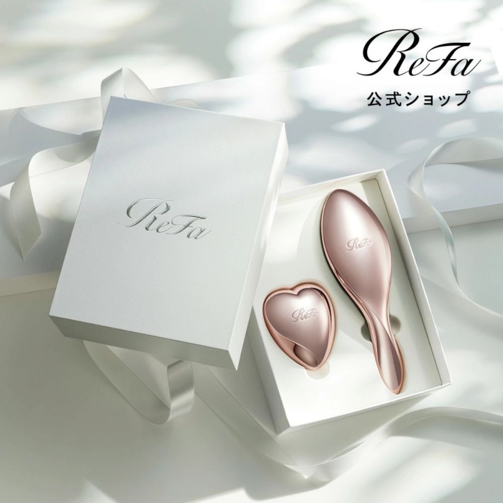 [해외] 리파 하트 브러쉬 & 에일 브러쉬 로즈골드 선물세트 ReFa