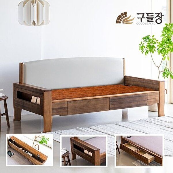 [구들장건강]본가 다용도 서랍 온열 흙소파 황토숯볼