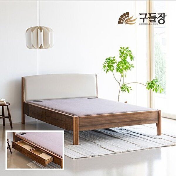 [구들장건강]본가 서랍침대 소프트황토숯볼 퀸 흙침대