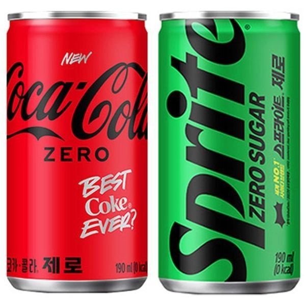 코카콜라 제로+스프라이트 제로 190ml 60개 (각 30개) (업소...