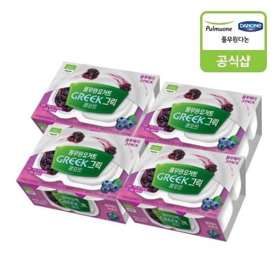 [풀무원 다논] 그릭 콩포트 블루베리 (140gX2입)X4개16145190587757