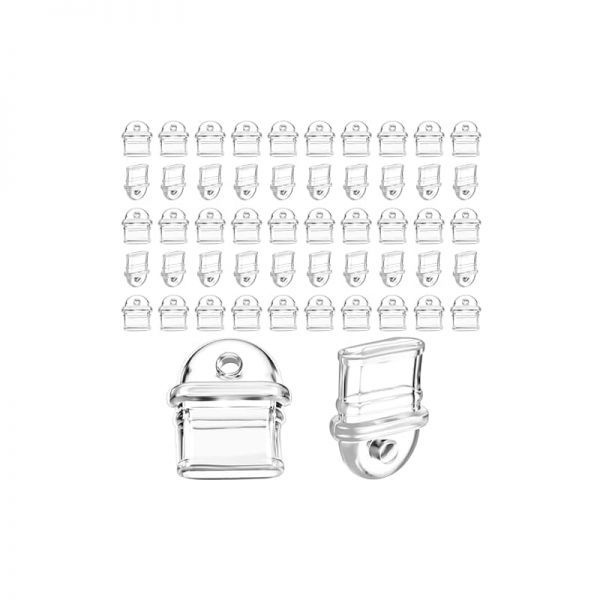 브랜드: Qulkws [해외] 화이트 먼지 방지 실리콘 타입 C 충전 포트, 투명 포트 커버 플러그 플러그, 휴대폰 노트북용 보호 50개
