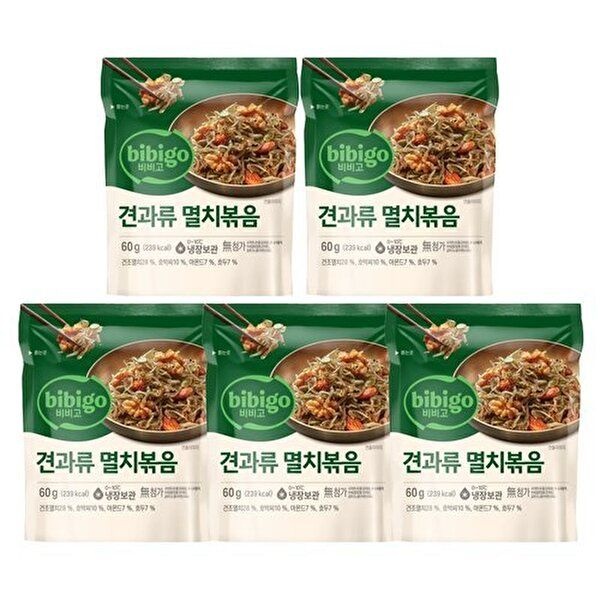 CJ제일제당 [하프클럽]비비고 견과류멸치볶음 60g x5개