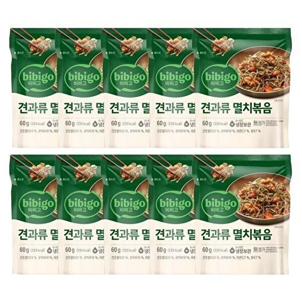 CJ제일제당 [하프클럽]비비고 견과류멸치볶음 60g x10개