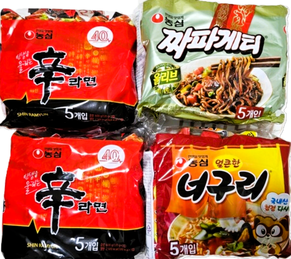 신라면 10입 + 너구리 5입 + 짜파게티 5입 (총 20봉)