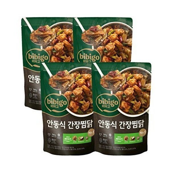 CJ제일제당 [하프클럽]비비고 안동식 간장찜닭700g x4개