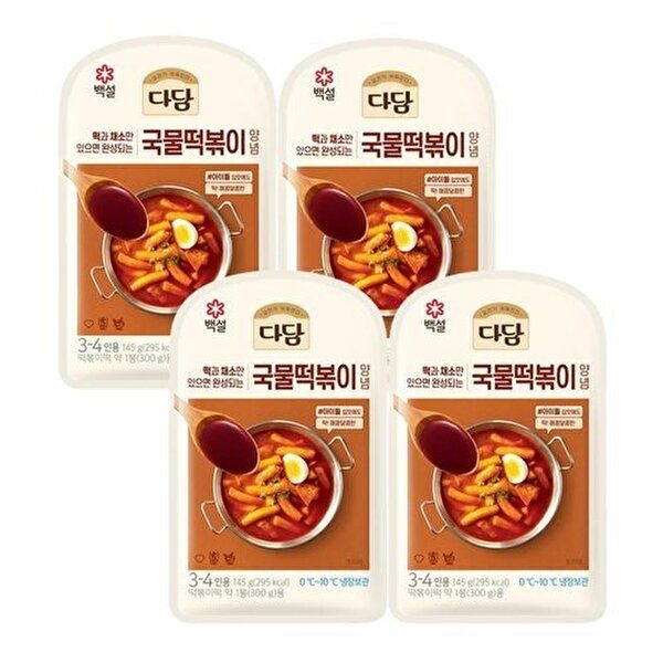 CJ제일제당 [하프클럽]백설 다담 국물떡볶이양념145g x4개
