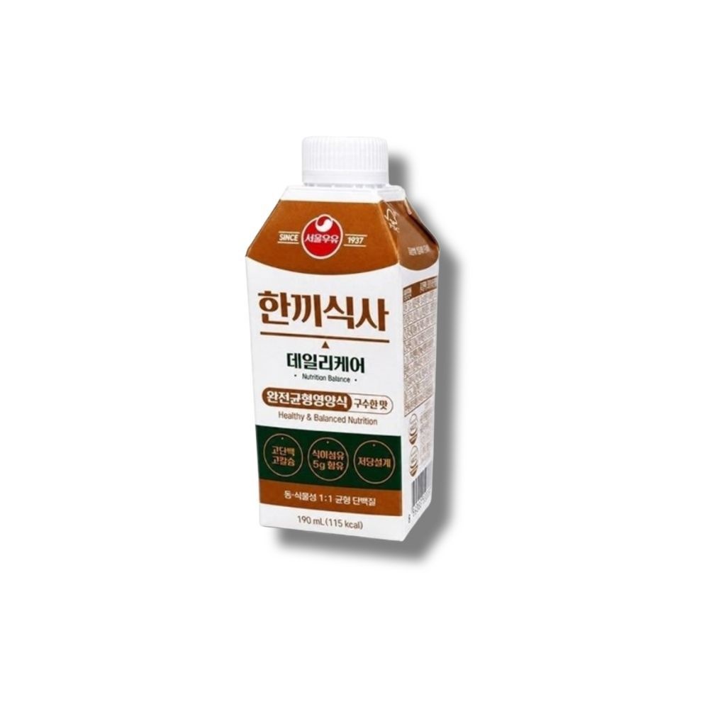 서울우유 한끼식사 데일리케어 구수한 맛 190ml 18개입