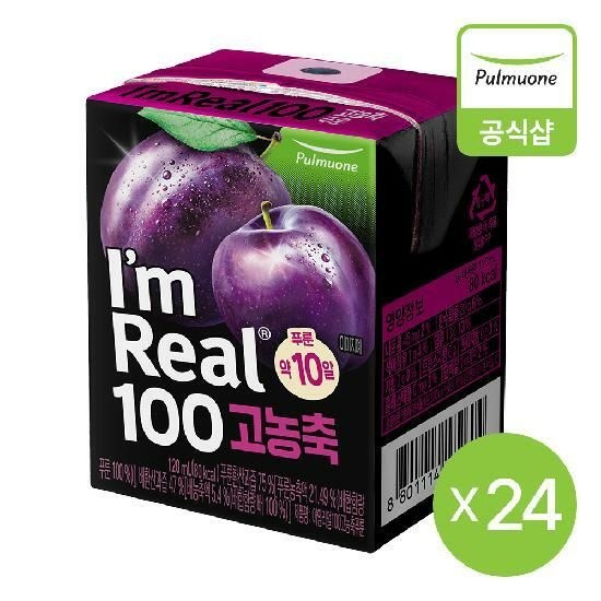 [풀무원] 아임리얼100 고농축 푸룬 24개입 (120mlX6EA,4개)