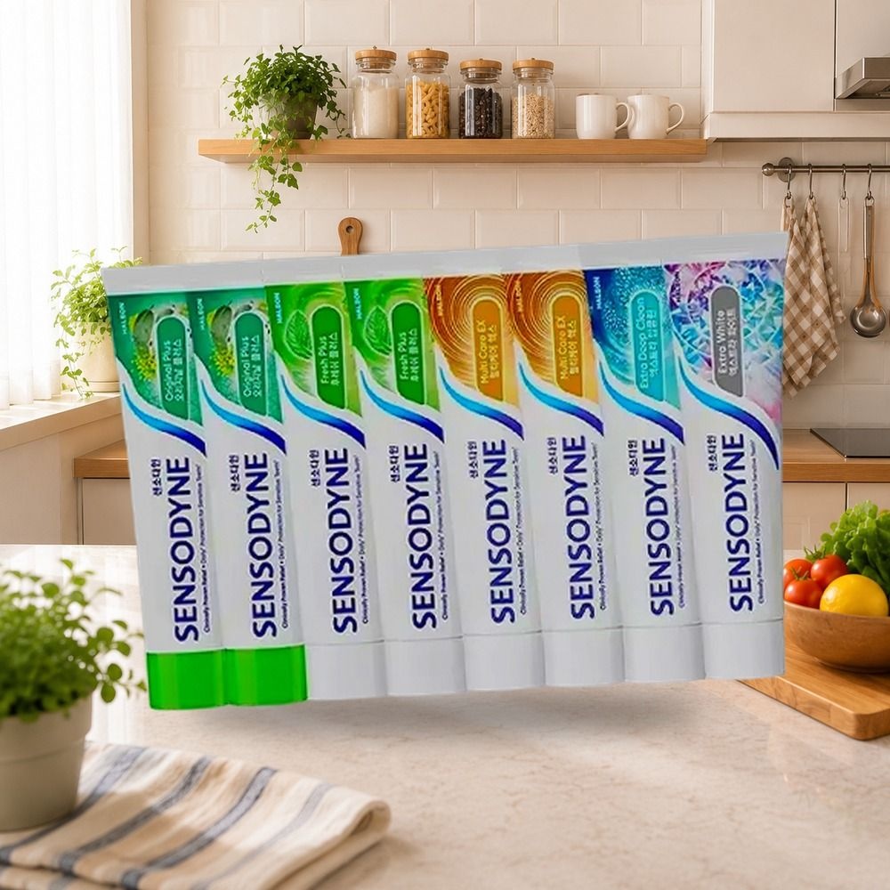 센소다인 시린이케어 오리지날 플러스 치약 100g 2개+후레쉬플러스 치약 100g 2개+멀티케어EX 치약 100g 2개+엑스트라