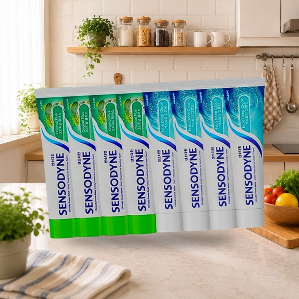 센소다인 시린이케어 오리지날 플러스 치약 100g 4개+엑스트라 딥클린 치약 120g 4개