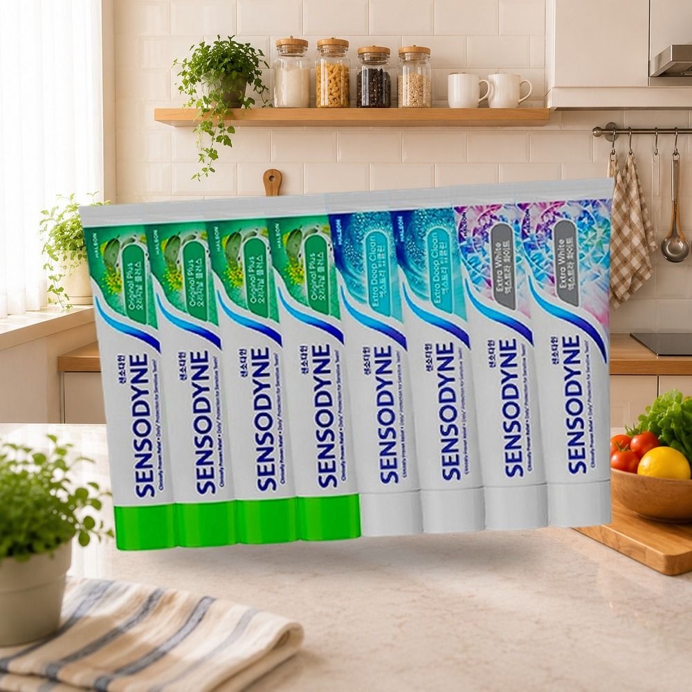 센소다인 시린이케어 오리지날 플러스 치약 100g 4개+엑스트라 딥클린 치약 120g 2개+엑스트라 화이트 치약 120g 2개
