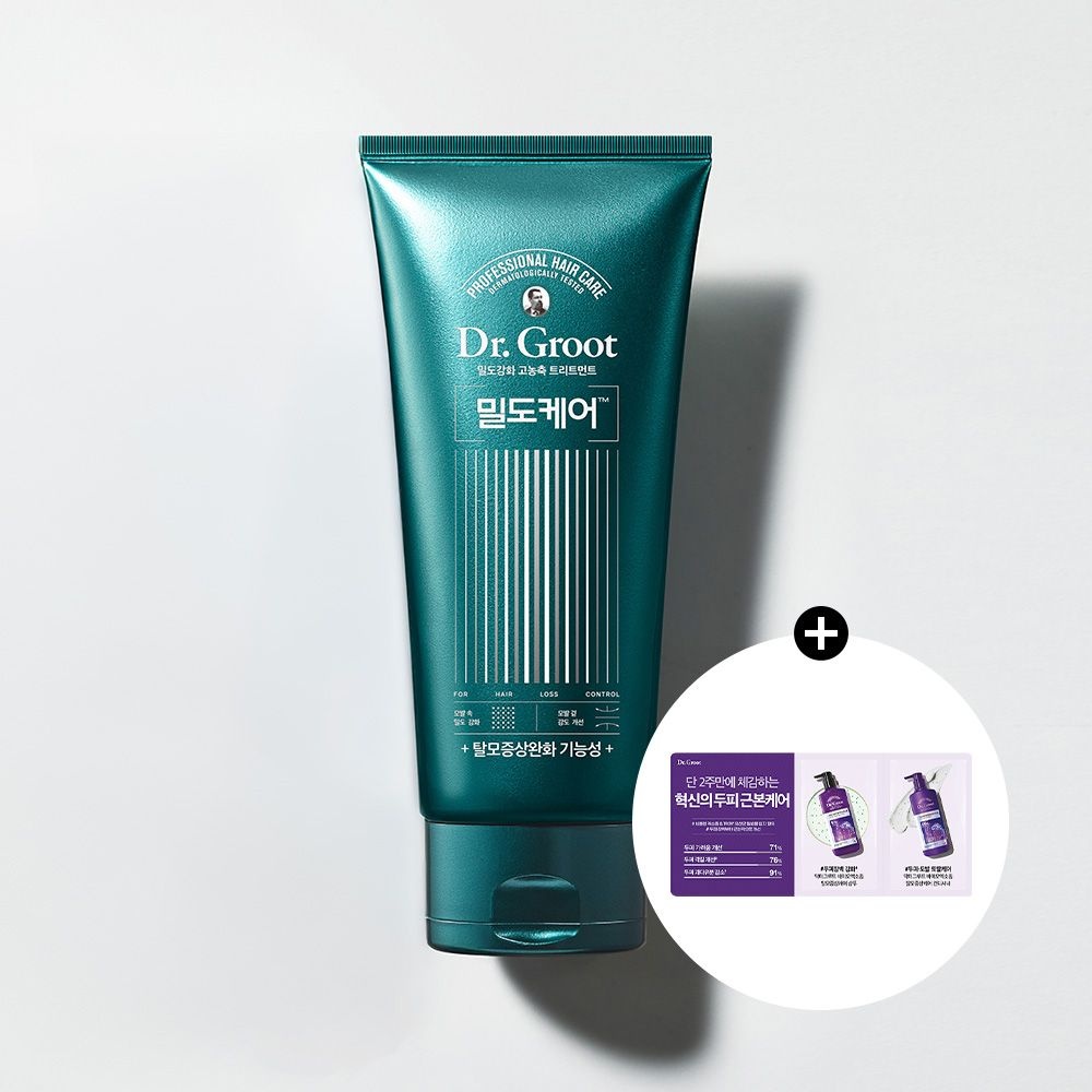 닥터그루트 밀도케어 고농축 단백질 트리트먼트 바질&네롤리 300ml 탈모 뿌리볼륨 + 바이옴 엑소좀 샤셰(14ml) 증정