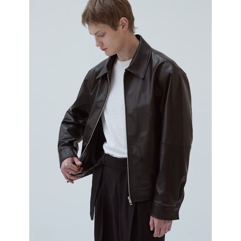 VERDEMAR ⭐추가15%+이벤트⭐Lambskin Overfit Minimal Blouson