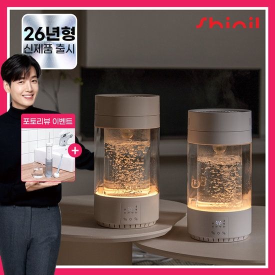 26년형/ 신일 3.5L 가열식 무드등 스텐레스 가정용 물멍 가습기 SUH-CV600ZA 234153