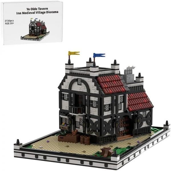 [해외] MOC-210215 중세 마을 호텔 모듈러 빌딩 블록 세트 2720PCS 성인 조립 모델