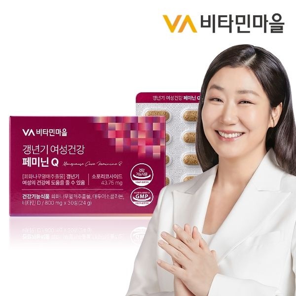 비타민마을 갱년기 여성건강 페미닌 Q 갱년기영양제 30정 x 1박스 ...