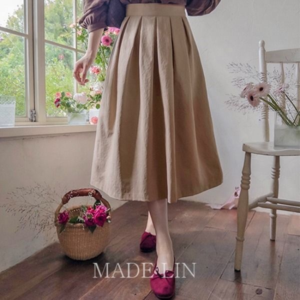 [재오픈]MADE LIN 라이크유 맵시주름 단아한핏 탄탄유연한 스커트