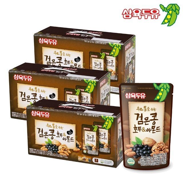 삼육두유 검은콩 호두 아몬드 파우치 190ml 60팩