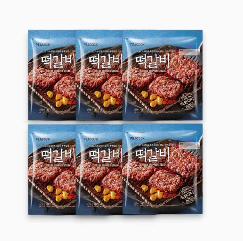 피코크 떡갈비 450gx6팩 신세계푸드