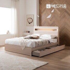 [베드리움] NEW 스마트메이트 편백 LED 수납침대(SS)-NEW 코지슬립 유로탑
