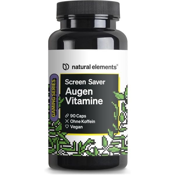 natural elements [해외] 해외배송 게이머 위한 스크린 세이버 아이 비타민 비타민A가 함유 90캡슐 루테인 지아잔틴 비타민E 독일에서 완료