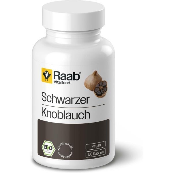 Raab Vitalfood [해외] 해외배송 라브 바이탈푸드 오가닉 흑마늘 캡슐 50개 스페인산 분말의 S 알릴 시스테인 SAC 함유