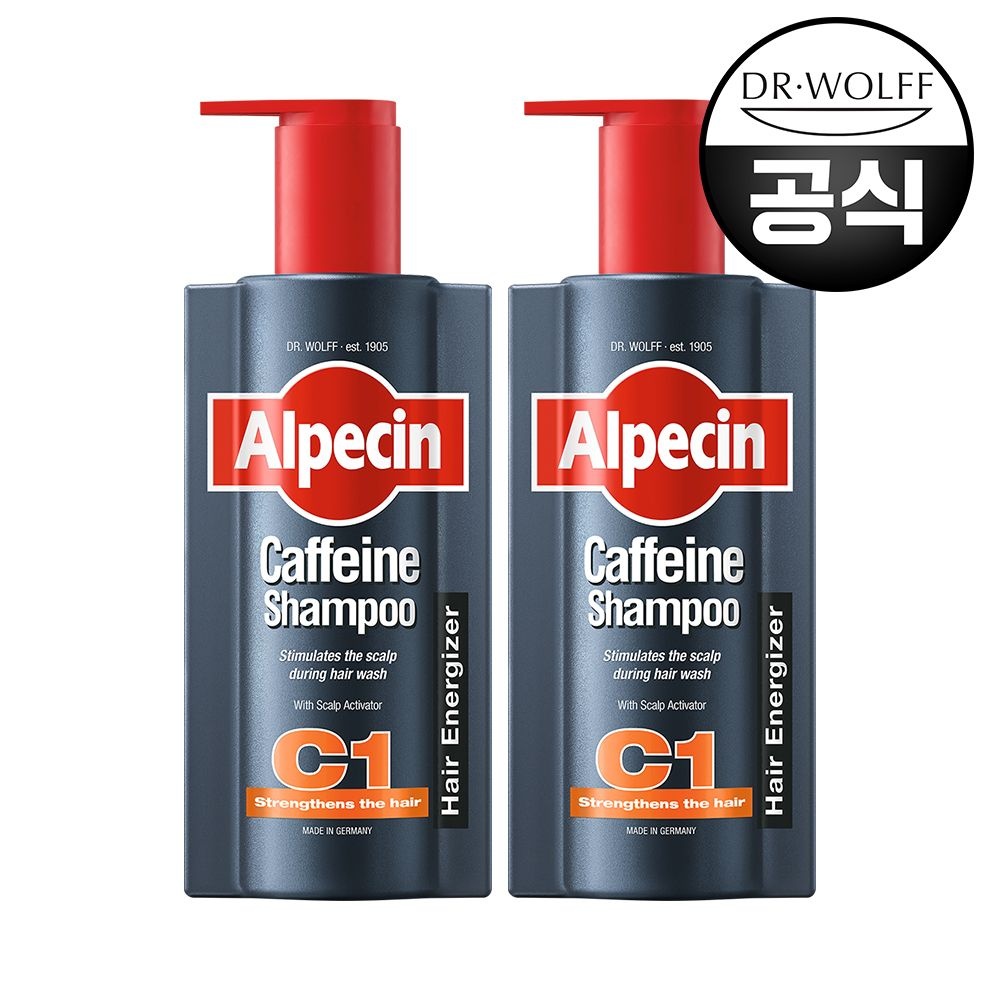 알페신 카페인 샴푸 C1 600ml (펌프형) 2개