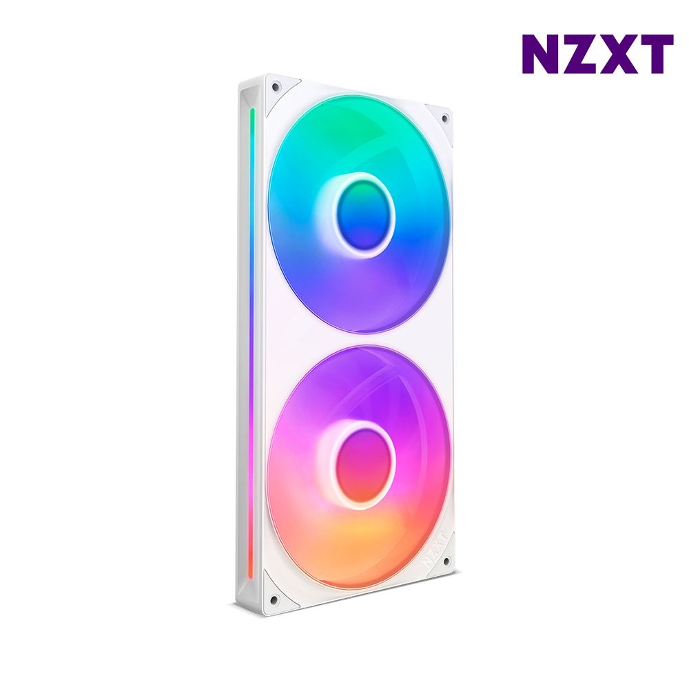 NZXT 화이트 PC 케이스팬 RGB 쿨링 공기 흐름 원활 쿨러 1P