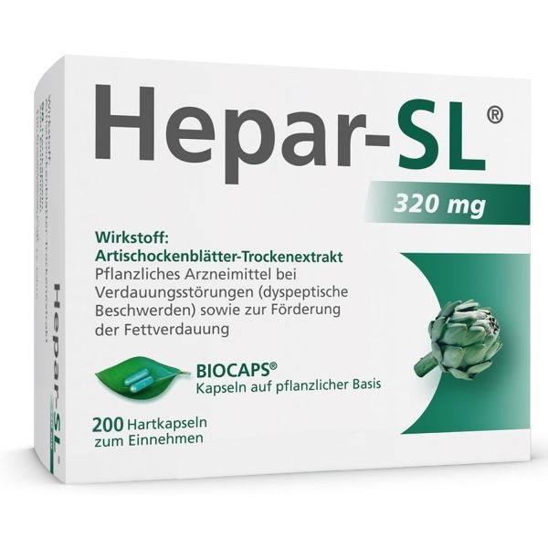 Hepar-SL [해외] MCM 클로스터파우어 배급회사 유한회사 헵파 에스엘 하드 캡슐 다이제스티브 장애용 320mg 성 복통 왕 아티초크 특
