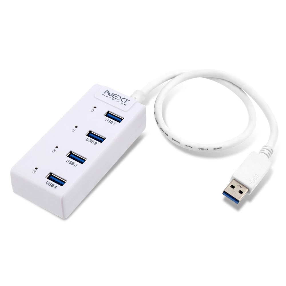 [오늘출발] 넥스트유 NEXTU NEXT-505UHP USB 3.0 4포트 유전원 허브 포트별 LED